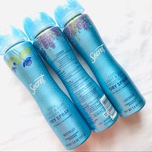 NWT 3 Secret Spay for hygiene.